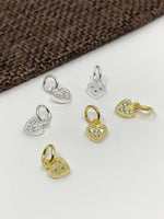 925 Sterling Silver Mini Heart Charm | Fashion Jewellery Outlet | Fashion Jewellery Outlet