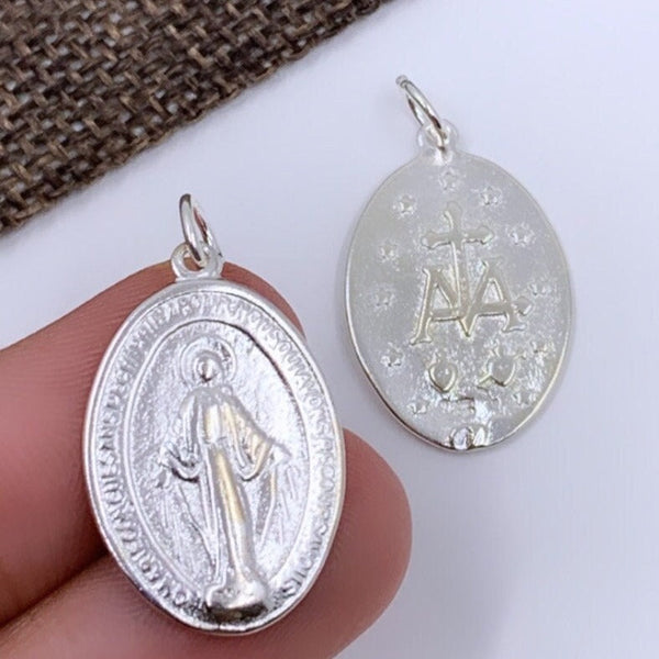 925 Sterling Silver Mother Mary Charm | Fashion Jewellery Outlet | Fashion Jewellery Outlet