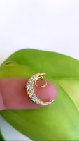 Half Moon Gold Charm | Fashion Jewellery Outlet | Fashion Jewellery Outlet