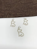 925 Sterling Silver Cat Charm | Fashion Jewellery Outlet | Fashion Jewellery Outlet