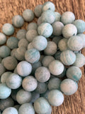 Frosted Blue Amazonite Beads | Fashion Jewellery Outlet | Fashion Jewellery Outlet
