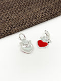 925 Sterling Silver Red Heart Charm | Fashion Jewellery Outlet | Fashion Jewellery Outlet