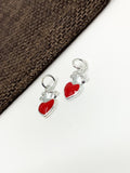 925 Sterling Silver Red Heart Charm | Fashion Jewellery Outlet | Fashion Jewellery Outlet