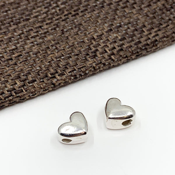 925 Sterling Silver Heart Beads | Fashion Jewellery Outlet | Fashion Jewellery Outlet