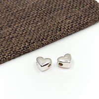 925 Sterling Silver Heart Beads | Fashion Jewellery Outlet | Fashion Jewellery Outlet