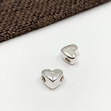 925 Sterling Silver Heart Beads | Fashion Jewellery Outlet | Fashion Jewellery Outlet