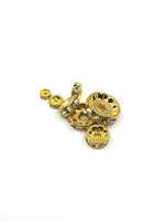 Gold CZ Roundels, 50 Pcs, 7 Sizes | Fashion Jewellery Outlet | Fashion Jewellery Outlet