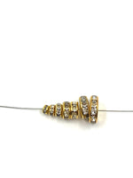 Gold CZ Roundels, 50 Pcs, 7 Sizes | Fashion Jewellery Outlet | Fashion Jewellery Outlet