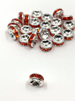 6mm, 8mm Orange-Red Roundels | Fashion Jewellery Outlet | Fashion Jewellery Outlet