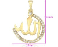 Gold Plated Allah Arabic Pendant | Fashion Jewellery Outlet | Fashion Jewellery Outlet
