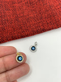 CZ Evil Eye Charm, 8mm x 13mm | Fashion Jewellery Outlet | Fashion Jewellery Outlet
