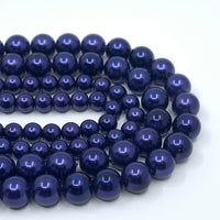 Dark Blue Shell Pearls, 4mm, 6mm Sizes | Fashion Jewellery Outlet