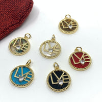 CZ Round Gemstone Inspired Charms | Fashion Jewellery Outlet | Fashion Jewellery Outlet