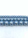 Baby Blue Shell Pearls, 4mm, 6mm, 8mm Sizes | Fashion Jewellery Outlet