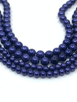 Dark Blue Shell Pearls, 4mm, 6mm Sizes | Fashion Jewellery Outlet