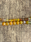 Yellow Banded Agate Beads | Fashion Jewellery Outlet | Fashion Jewellery Outlet