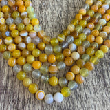 Yellow Banded Agate Beads | Fashion Jewellery Outlet | Fashion Jewellery Outlet