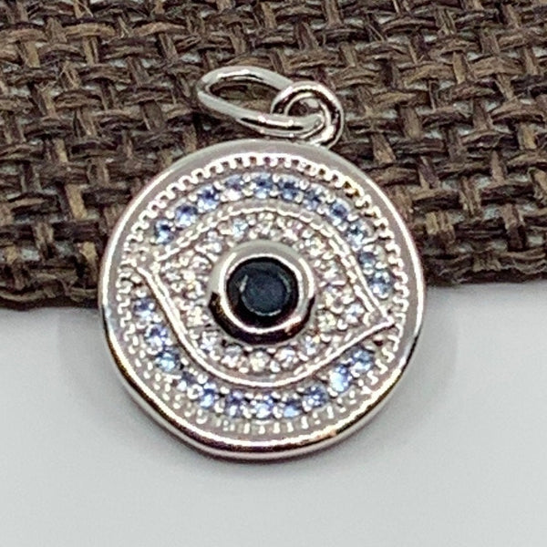 Sterling Silver Light blue Evil eye Charm | Fashion Jewellery Outlet | Fashion Jewellery Outlet