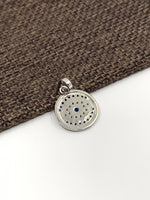 Round Blue Evil Eye 925 Silver Charm | Fashion Jewellery Outlet | Fashion Jewellery Outlet