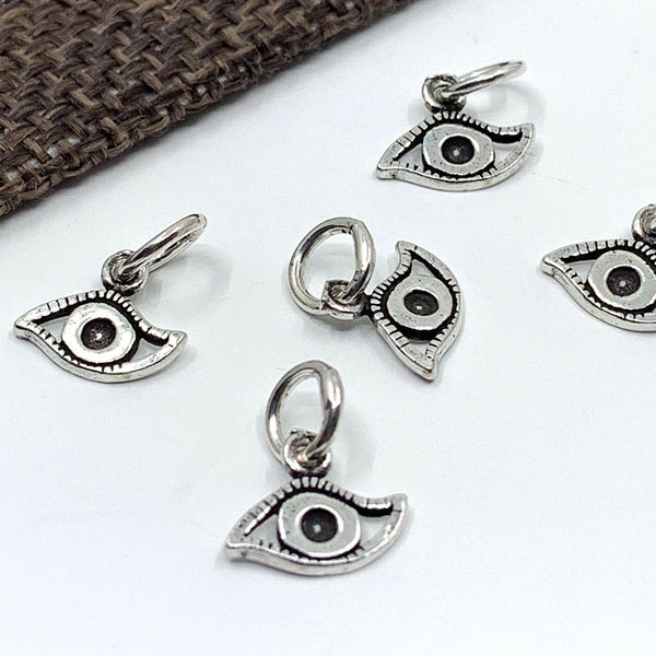 Antique Silver Evil Eye Charm | Fashion Jewellery Outlet | Fashion Jewellery Outlet