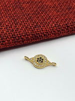 Evil Eye connector charm, 2 colors | Fashion Jewellery Outlet | Fashion Jewellery Outlet