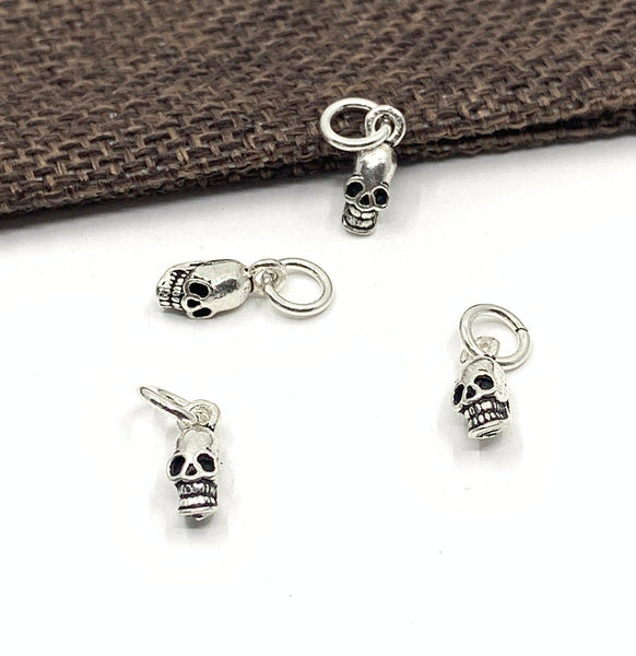Tiny Skull Charms, 925 Sterling Silver Fashion Jewellery Outlet