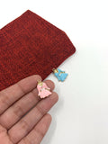 Pink Blue Dress Charm | Fashion Jewellery Outlet | Fashion Jewellery Outlet
