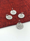 Evil Eye Coin Charm, Rhodium plated | Fashion Jewellery Outlet | Fashion Jewellery Outlet