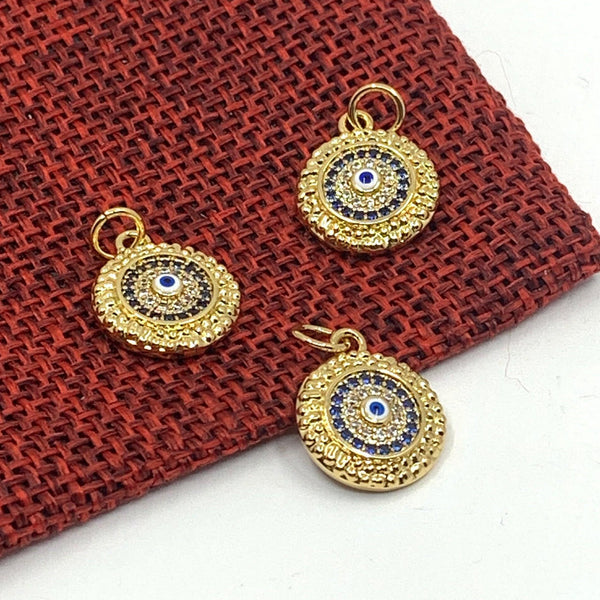Gold Round Evil Eye | Fashion Jewellery Outlet | Fashion Jewellery Outlet