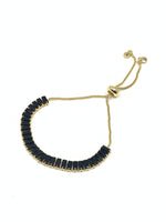 Baguette Tennis bracelet with Sliding Knot | Fashion Jewellery Outlet | Fashion Jewellery Outlet