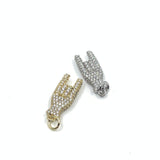 CZ Micro Pave Hand Charms | Fashion Jewellery Outlet | Fashion Jewellery Outlet