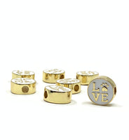 11mm Enamel Love Beads with Paw Print | Fashion Jewellery Outlet | Fashion Jewellery Outlet