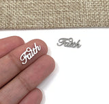  Stainless Steel Faith Charm | Fashion Jewellery Outlet