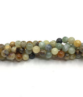 Flower jade beads strands twisted onto each other