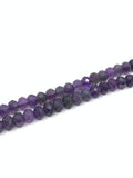 Faceted amethyst gemstone beads