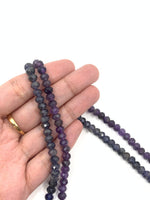 Faceted Lolite and amethyst gemstone beads