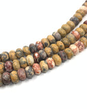 Mixed Jasper Rondelle Disc beads