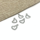 Stainless Steel Floating Heart Charm | Fashion Jewellery Outlet