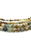 4mm, 6mm, 8mm and 10mm strands of flower jade beads