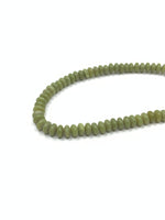 Green jasper disc rondelle beads
