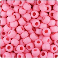 Light Pink Plastic Beads, 4X6 Pony Beads | Fashion Jewellery Outlet | Fashion Jewellery Outlet