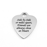 Friends Engraved Charm Gift for Best Friend | Fashion Jewellery Outlet | Fashion Jewellery Outlet