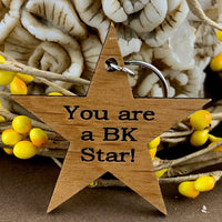 Star Wood Engraved Tags, You are a BK Star! | Fashion Jewellery Outlet | Fashion Jewellery Outlet