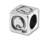 Sterling Silver Letter Alphabet Cube letter | Fashion Jewellery Outlet | Fashion Jewellery Outlet