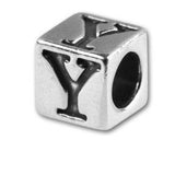 Sterling Silver Letter Alphabet Cube letter | Fashion Jewellery Outlet | Fashion Jewellery Outlet
